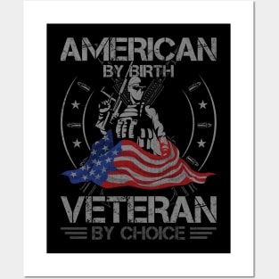 American By Birth Veteran By Choice Posters and Art